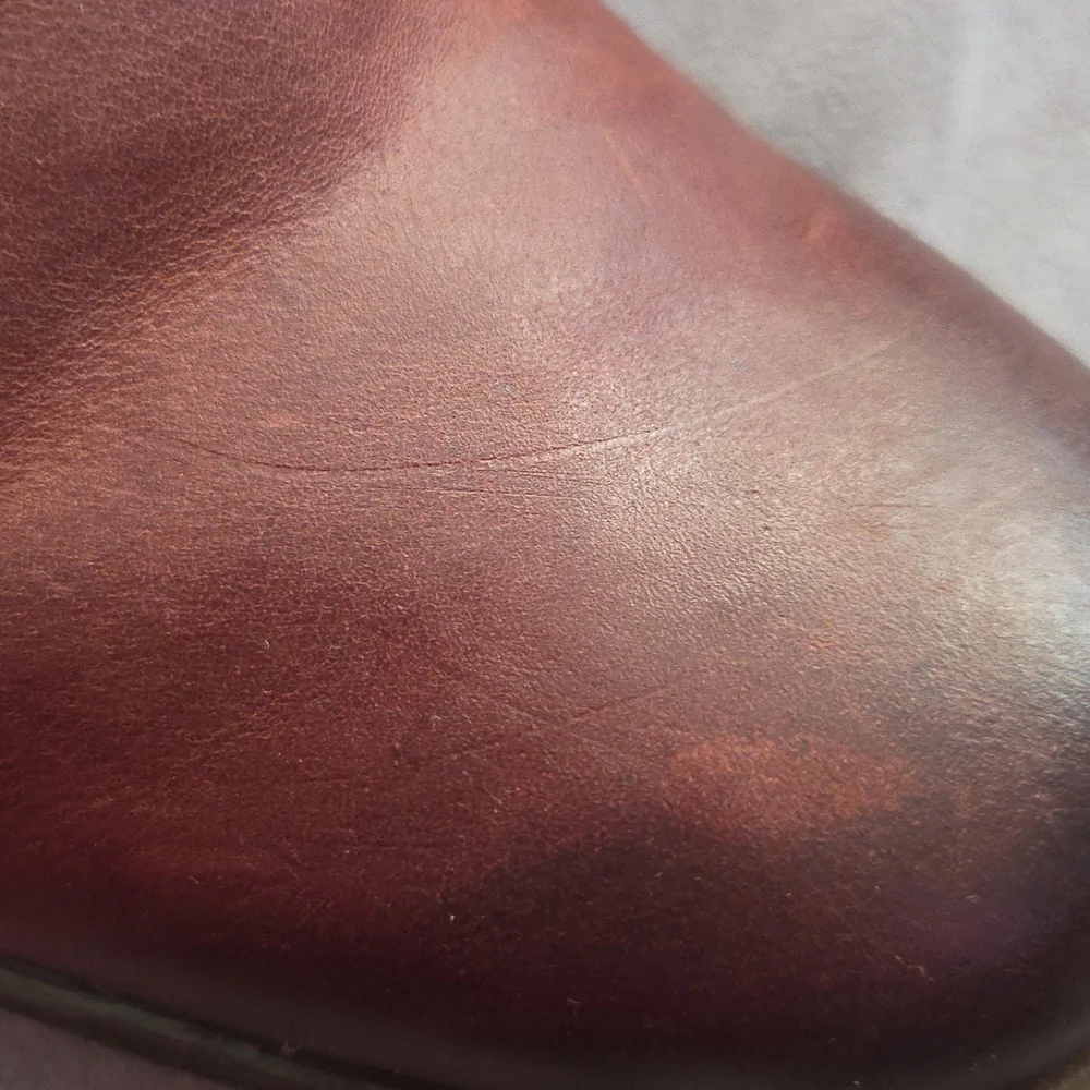 BORN Women's Brown Leather Ankle Booties - Picture 7 of 12